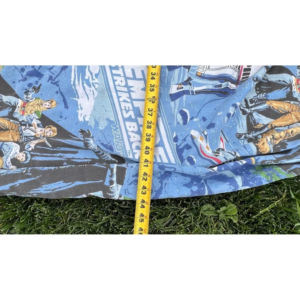 Vintage 1979 Star Wars Empire Strikes Back Twin Sheet Set Blue Darth Vader 70s